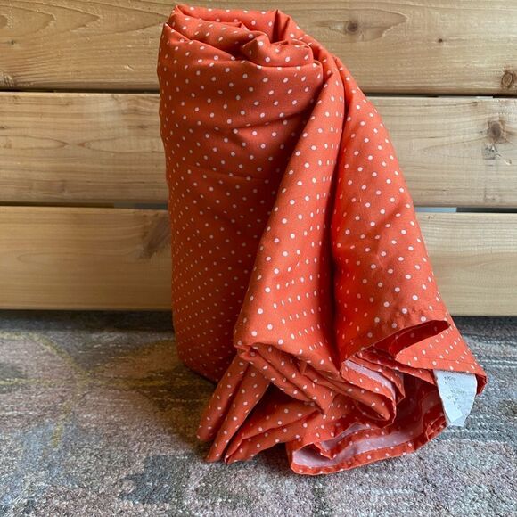 Simple Orange White Dot Bed Flat Top Sheet - Picture 6 of 6